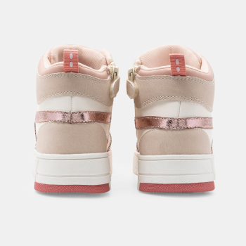 حذاء رياضي برقبة عالية، وردي اللون، للفتيات